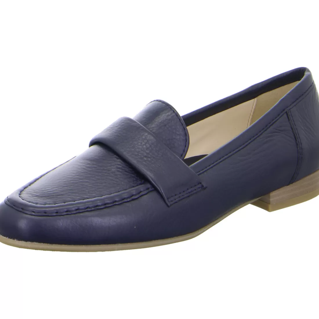 Trendfarben Sand + Dunkelblau | HighSoft<ara Shoes College Slipper Kent blau