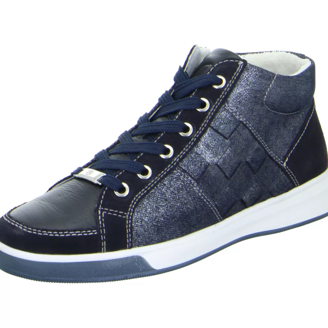 Trendfarben Sand + Dunkelblau | HighSoft<ara Shoes Hightop Sneaker Rom blau