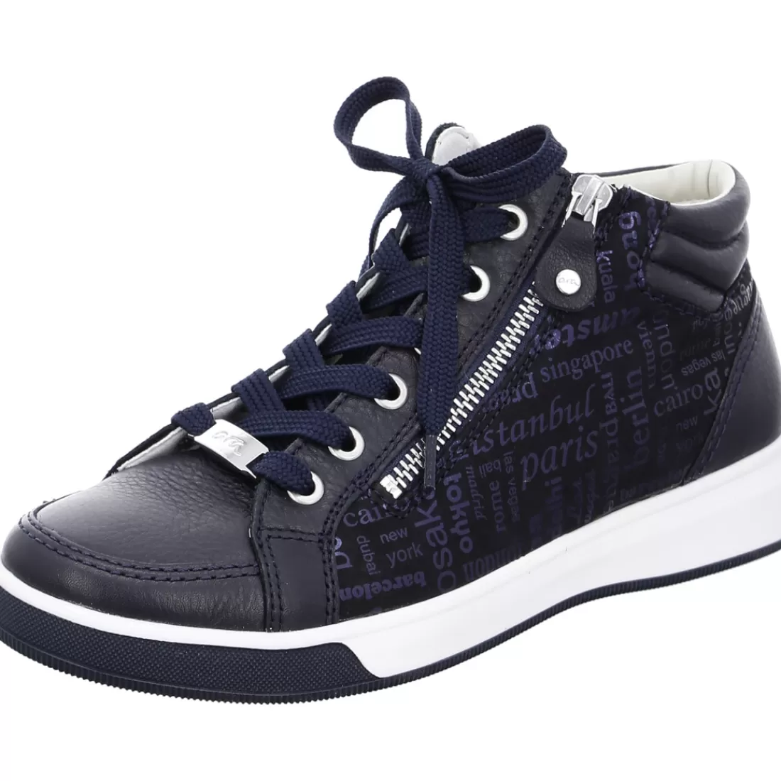 Trendfarben Sand + Dunkelblau | HighSoft<ara Shoes Hightop Sneaker Rom blau