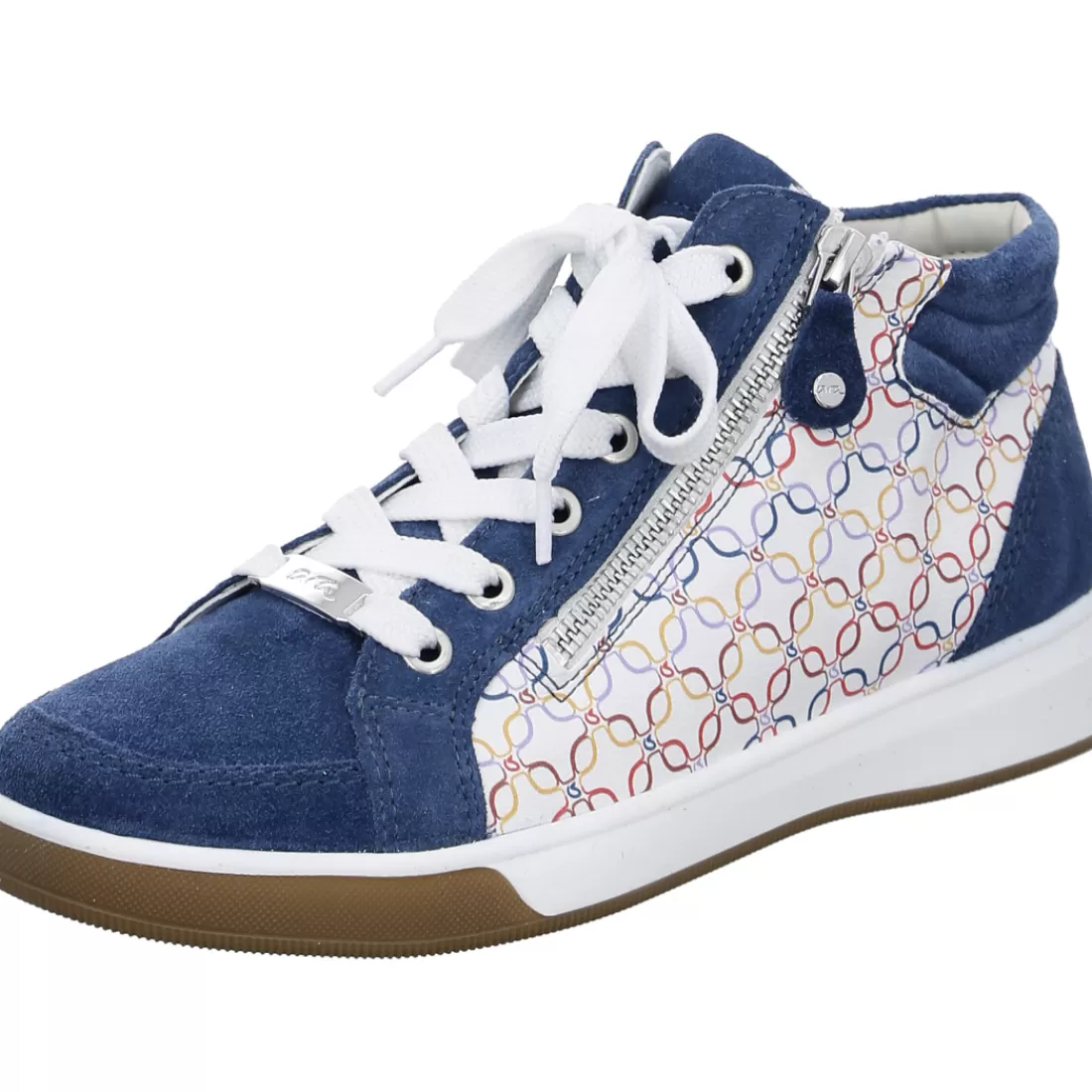 Trendfarben Sand + Dunkelblau | HighSoft<ara Shoes Hightop Sneaker Rom capri multi blau