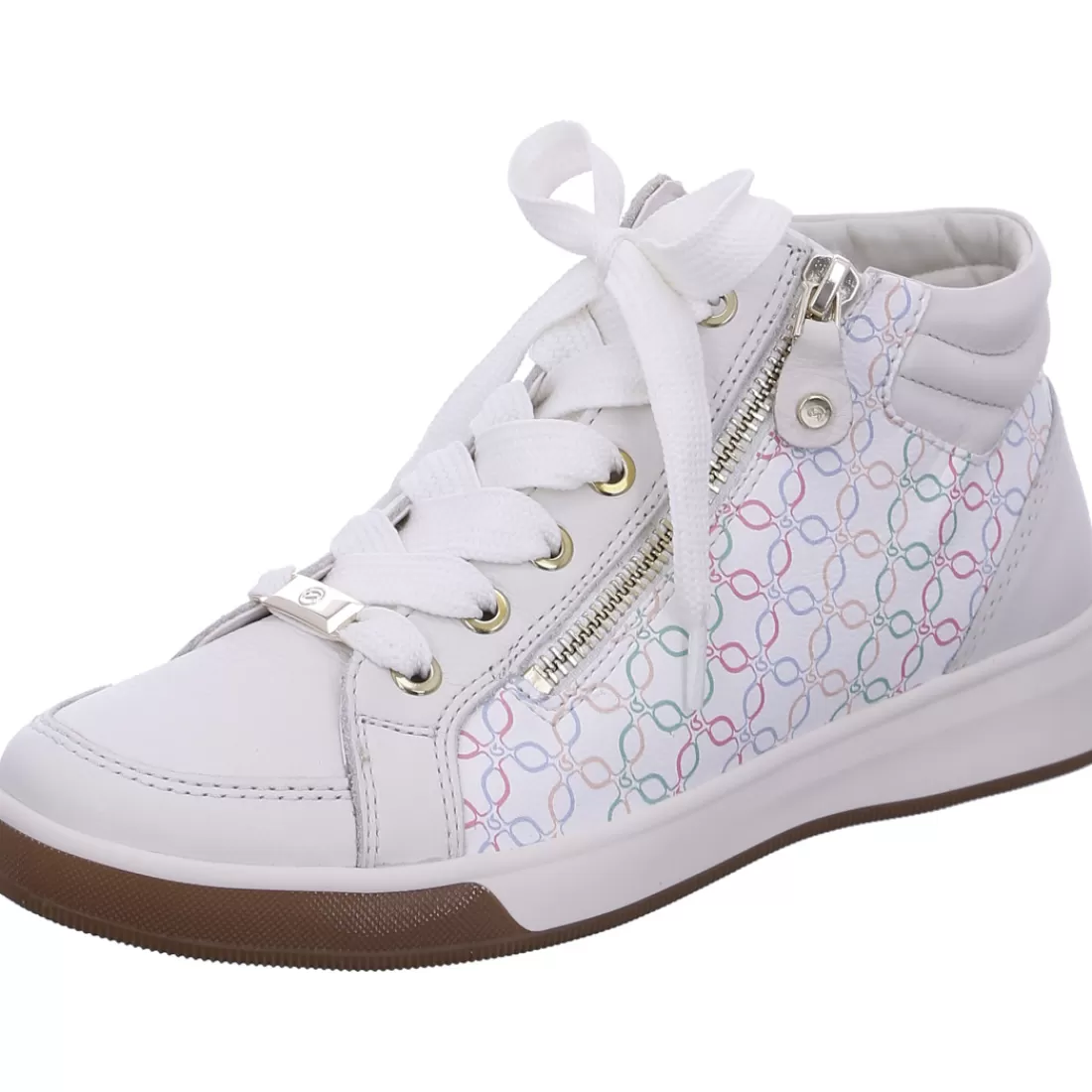 Pastelltöne | Cognac and Cream<ara Shoes Hightop Sneaker Rom cream multi offwhite