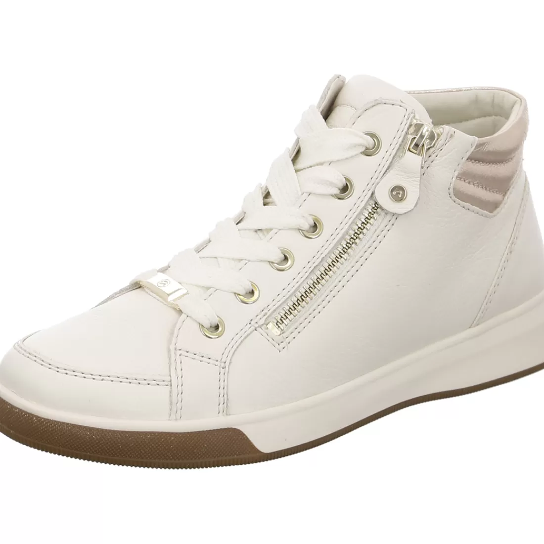 Pastelltöne | Cognac and Cream<ara Shoes Hightop Sneaker Rom cream platin offwhite