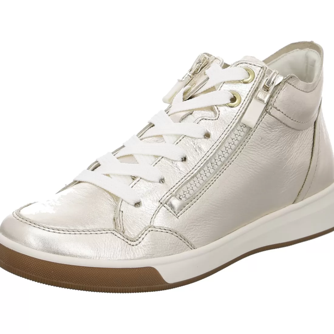 HighSoft | Schnürer<ara Shoes Hightop Sneaker Rom platin beige