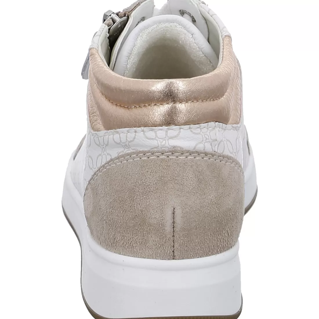 Trendfarben Sand + Dunkelblau | Logomania<ara Shoes Hightop Sneaker Rom sand weiß