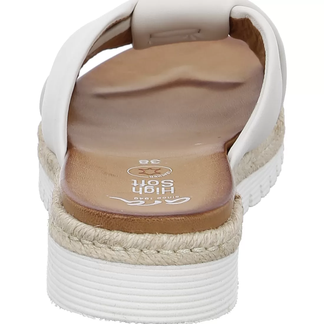 Cognac and Cream | HighSoft<ara Shoes Pantolette Jamaika cream offwhite