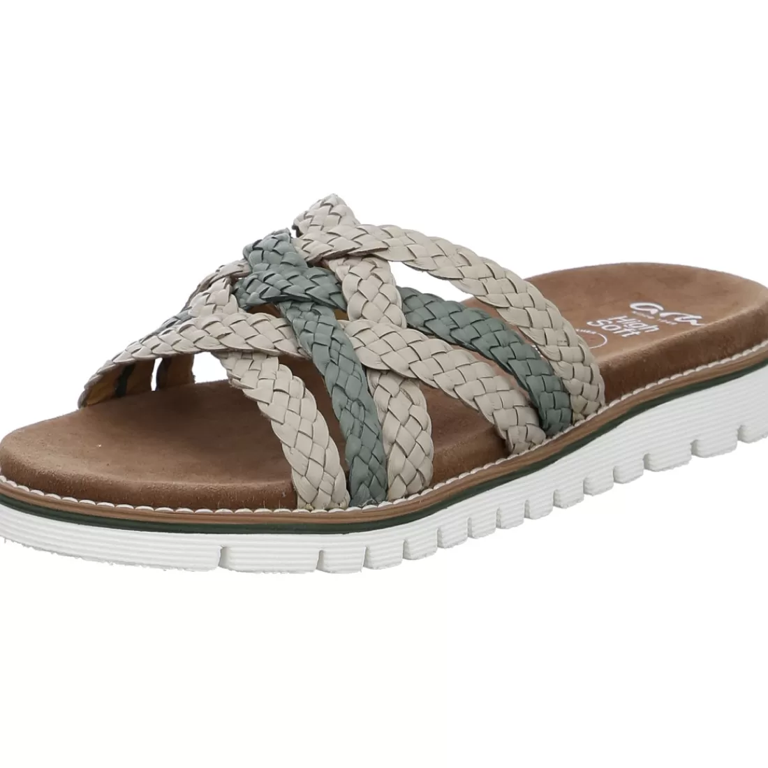 Trendfarbe Thyme | HighSoft<ara Shoes Pantolette Kent-Sport shell thyme beige