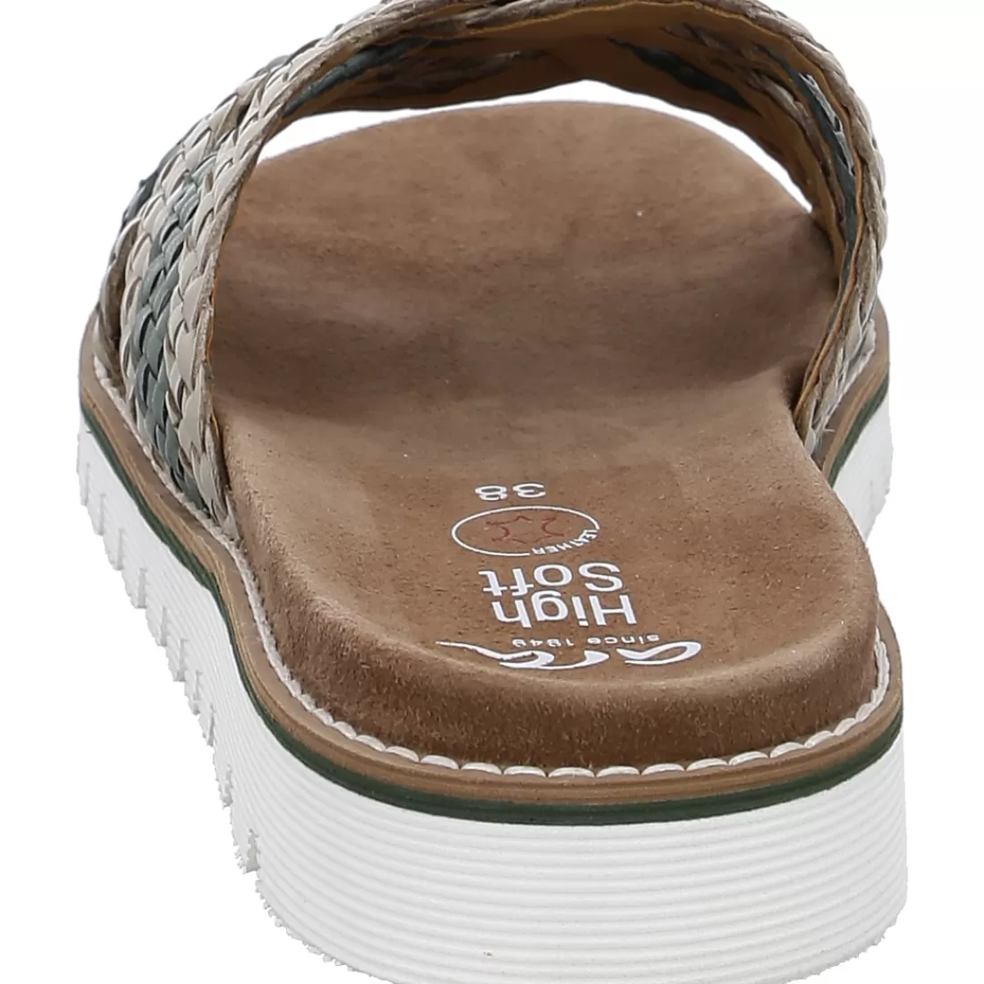 Trendfarbe Thyme | HighSoft<ara Shoes Pantolette Kent-Sport shell thyme beige