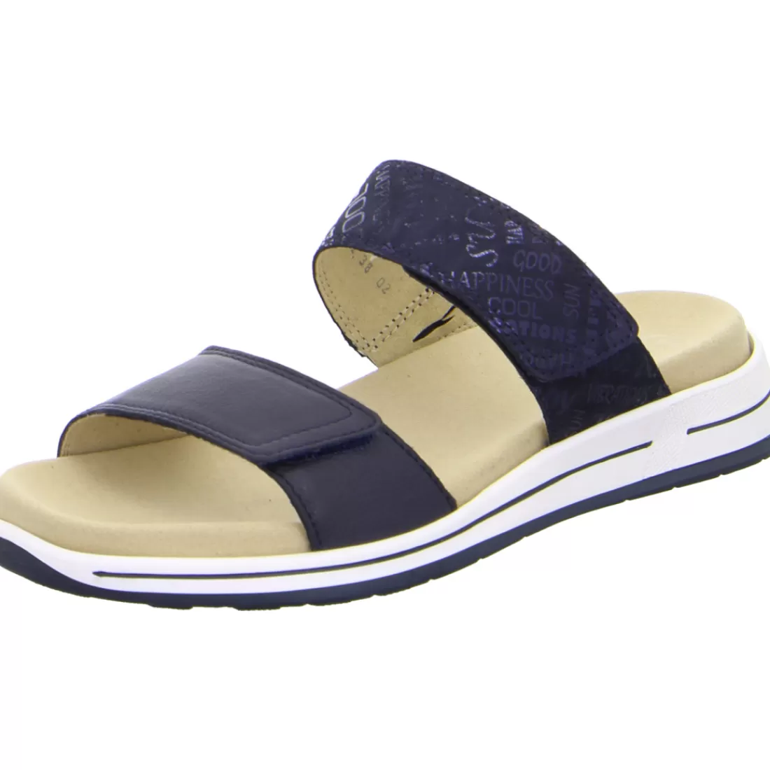 Trendfarben Sand + Dunkelblau | Mehrweite<ara Shoes Pantolette Osaka blau