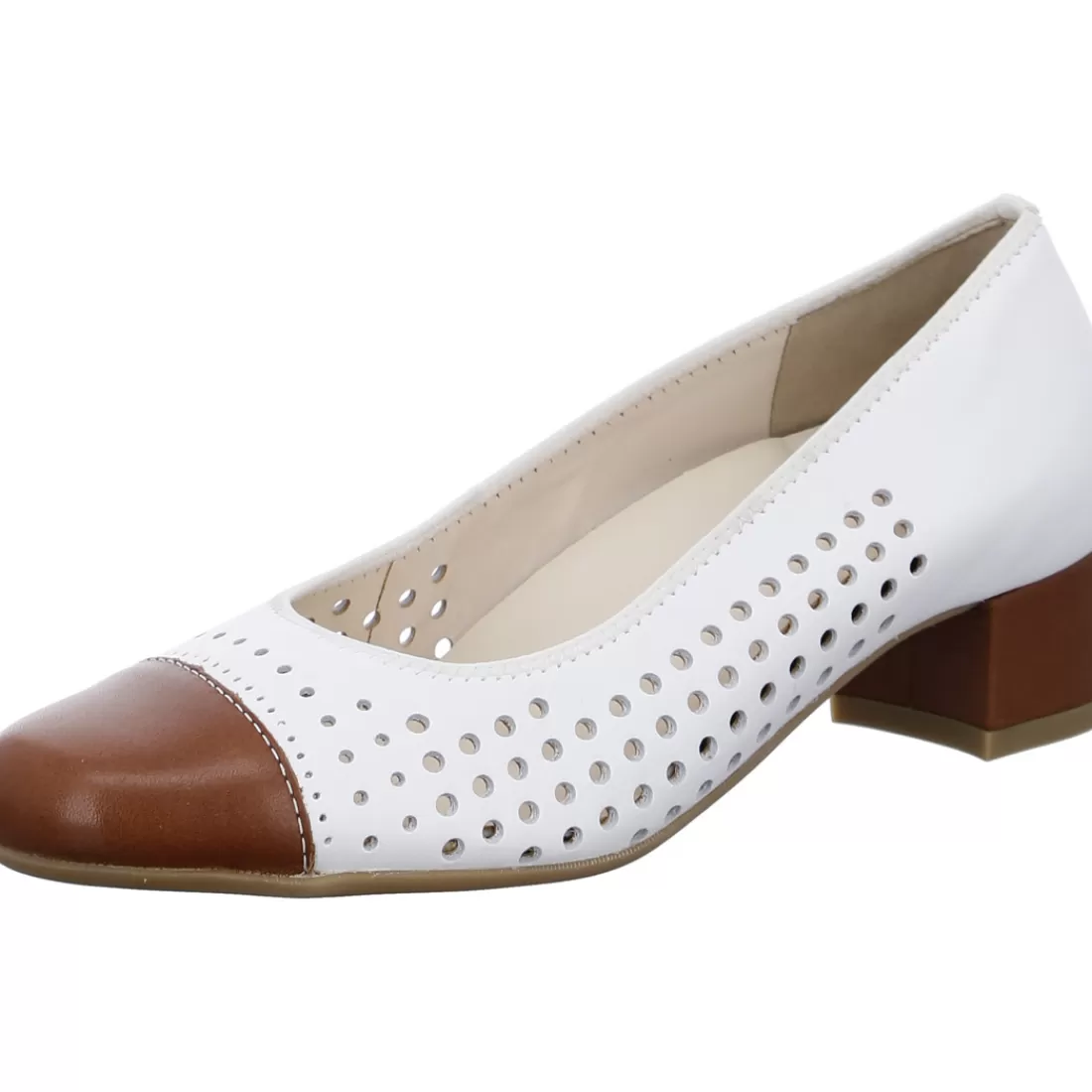 Cognac and Cream | Mehrweite<ara Shoes Pumps Nizza cognac weiß