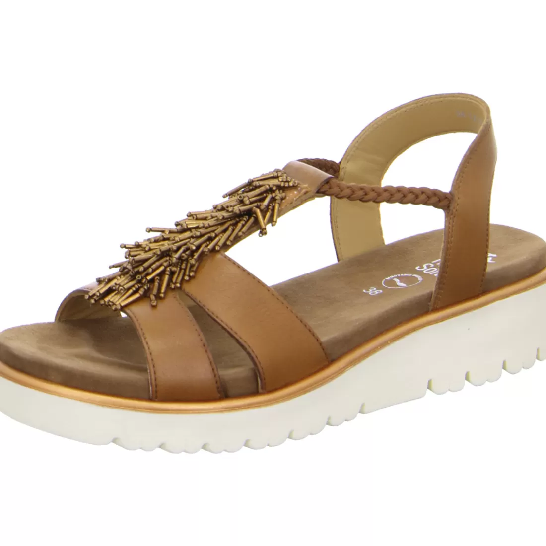 Cognac and Cream | HighSoft<ara Shoes Sandale Bilbao cognac braun