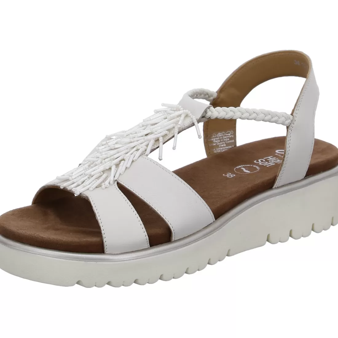 Cognac and Cream | HighSoft<ara Shoes Sandale Bilbao cream weiß