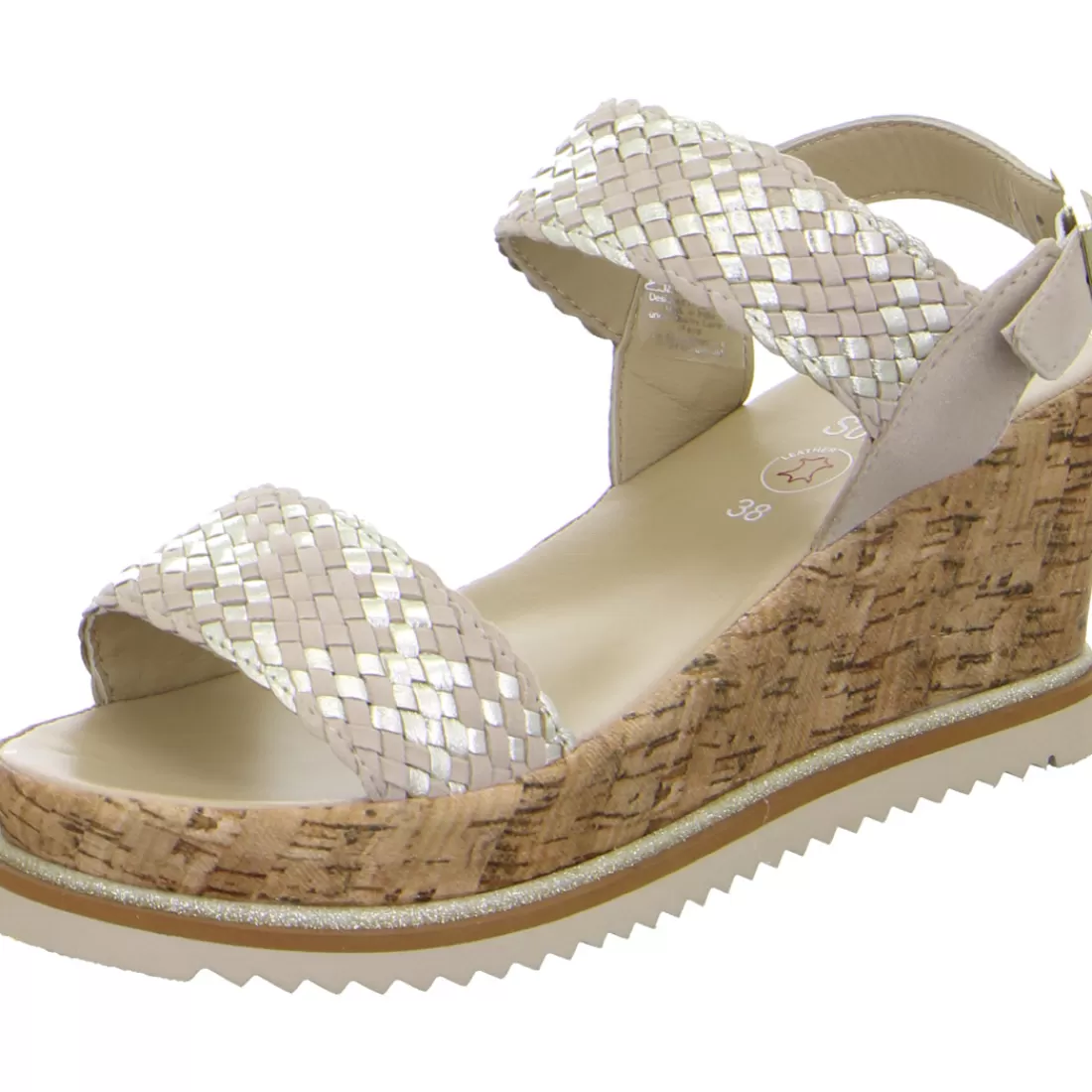 Trendfarben Sand + Dunkelblau | HighSoft<ara Shoes Sandale Parma sand beige