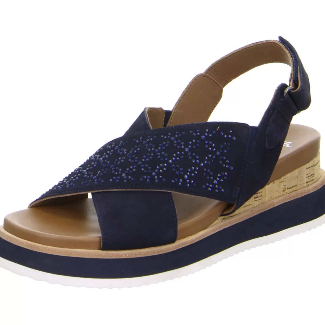 Kork-Modelle | Trendfarben Sand + Dunkelblau<ara Shoes Sandale Valencia blau