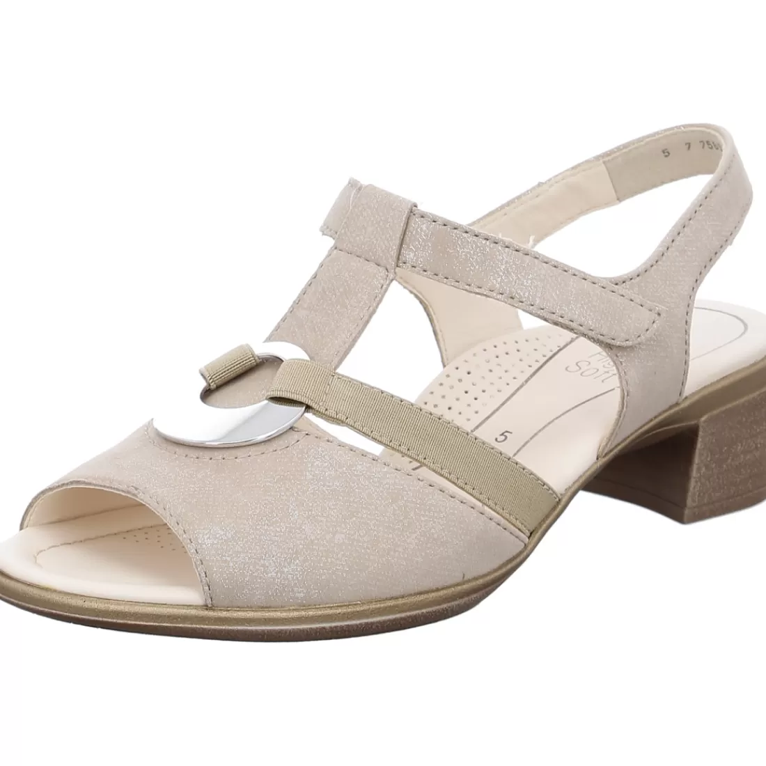 Trendfarben Sand + Dunkelblau | Mehrweite<ara Shoes Sandalette Lugano sand beige