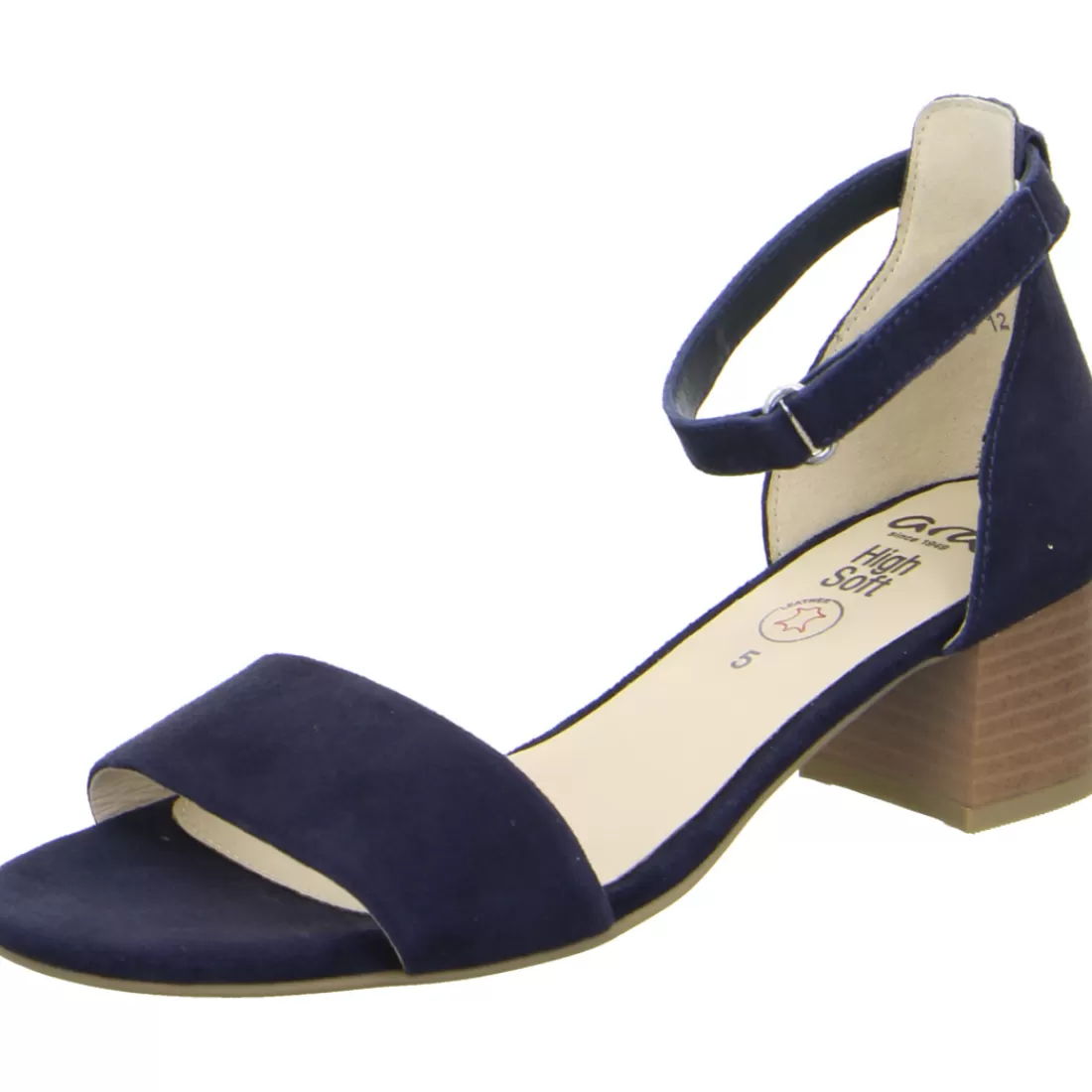 Trendfarben Sand + Dunkelblau | Mehrweite<ara Shoes Sandalette Prato blau