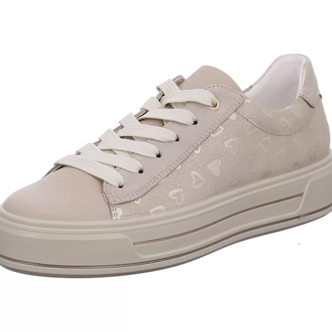 Mehrweite | HighSoft<ara Shoes Schnürer Canberra shell platin beige