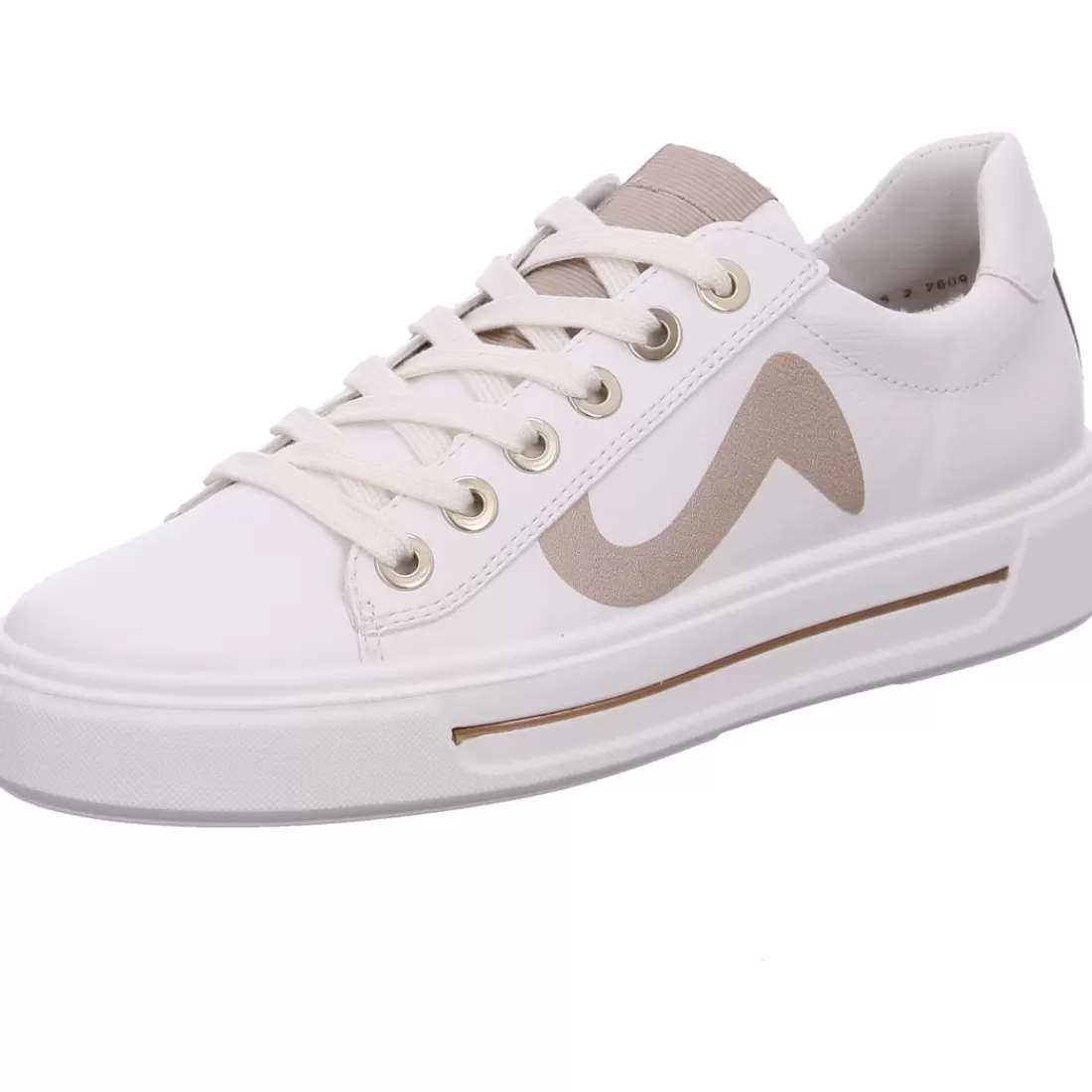 Pastelltöne | Trendfarben Sand + Dunkelblau<ara Shoes Sneaker Courtyard white sand weiß