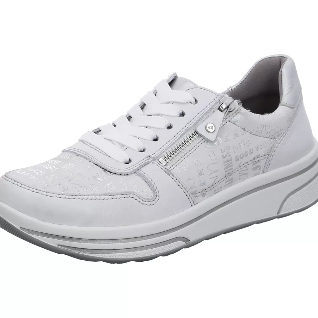 Mehrweite | HighSoft<ara Shoes Sneaker Sapporo nebbia silber weiß